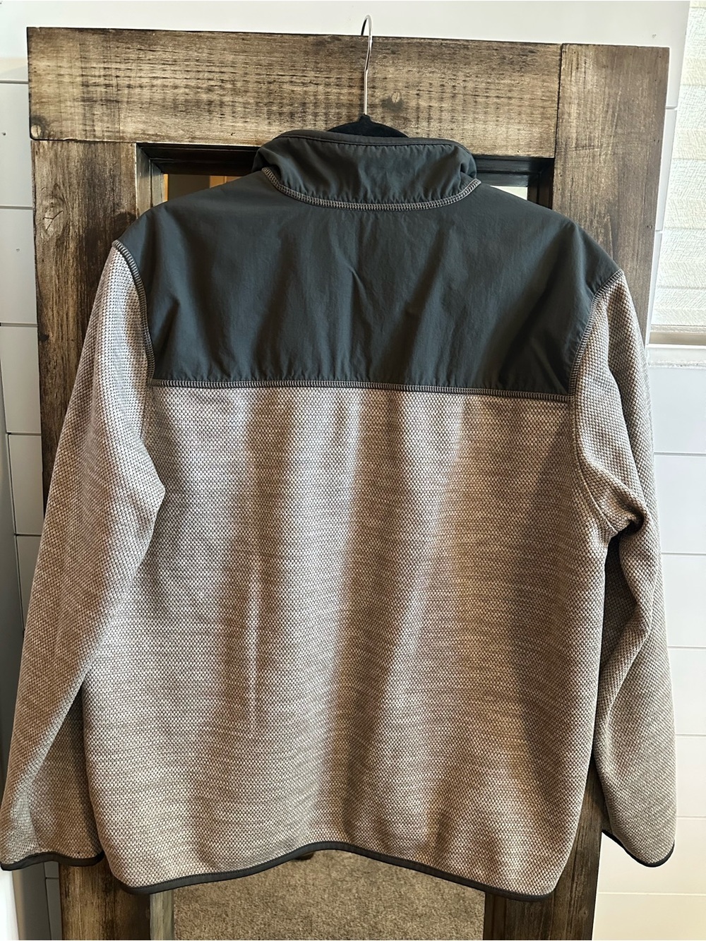 G.H. Bass & Co. Textured Quarter Snap Pullover Fleece Men’s L Olive Gray Rustic - Picture 2 of 3